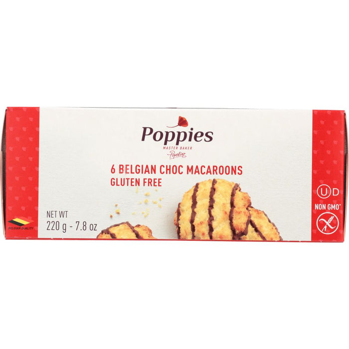 POPPIES: Chocolate Drizzled Gluten-Free Macaroons, 7.8 Oz