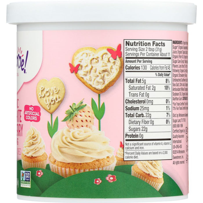 WHOLESOME: Frosting White Strawberry Organic, 12.5 oz