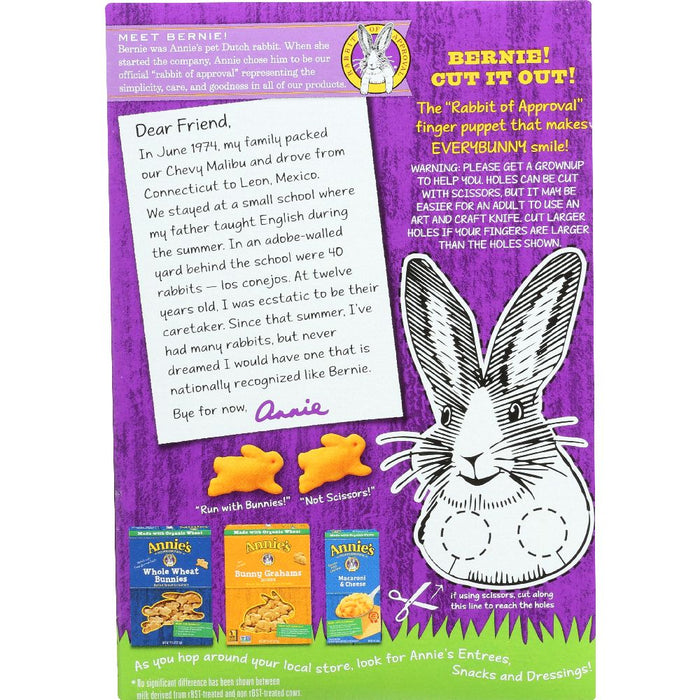 ANNIE'S HOMEGROWN: Cheddar Bunnies Baked Snack Crackers Original, 7.5 Oz