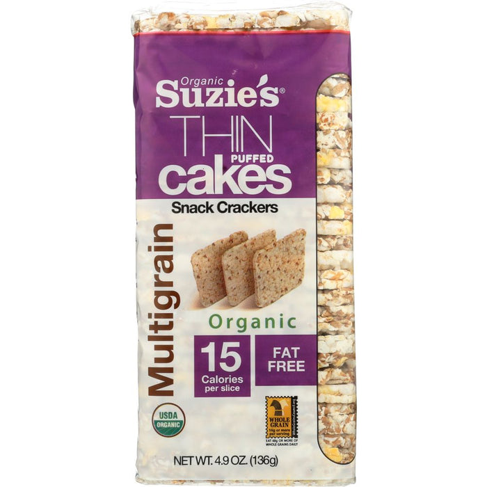 SUZIES: Multigrain Thin Puffed Cakes, 4.9 oz
