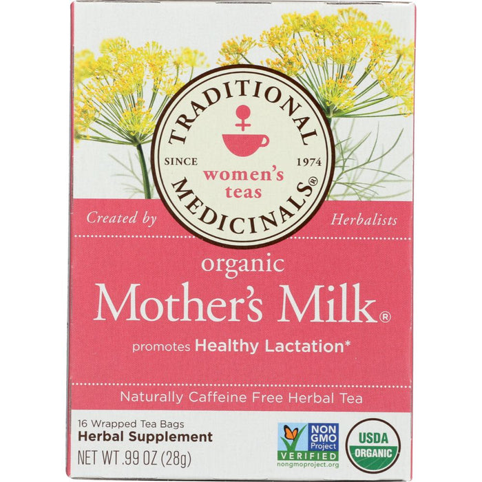 TRADITIONAL MEDICINALS: Organic Mother's Milk Herbal Tea 16 Tea Bags, 0.99 oz