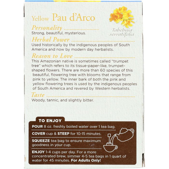 Traditional Medicinals Pau d'Arco Caffeine Free Herbal Tea 16 Tea Bags, 0.85 Oz