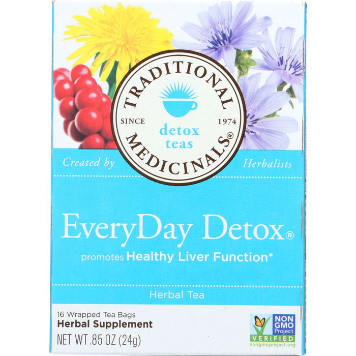 TRADITIONAL MEDICINALS: Everyday Detox Herbal Tea 16 tea bags, 0.85 oz