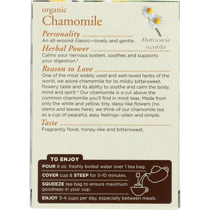 TRADITIONAL MEDICINALS: Organic Chamomile Calmative and Digestive Herbal Tea 16 tea bags, 0.74 oz