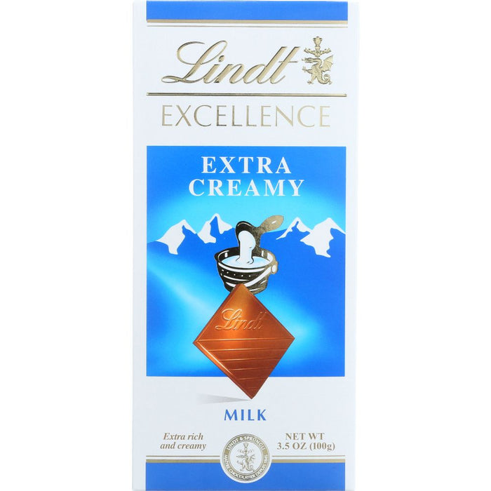 LINDT: Excellence Extra Creamy Milk Chocolate, 3.5 oz