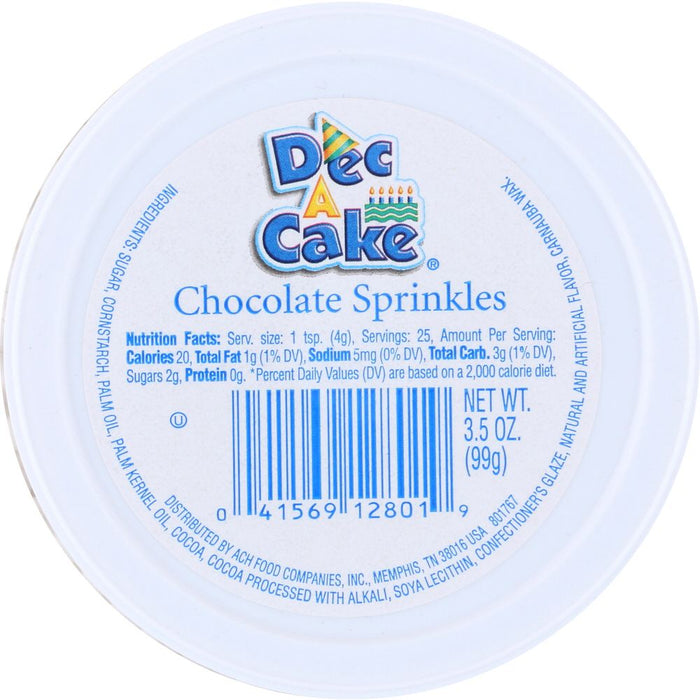 DEC A CAKE: Sprinkles Chocolate Cup, 3.5 oz