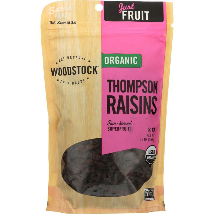 WOODSTOCK: Raisins Thompson Organic, 13 oz