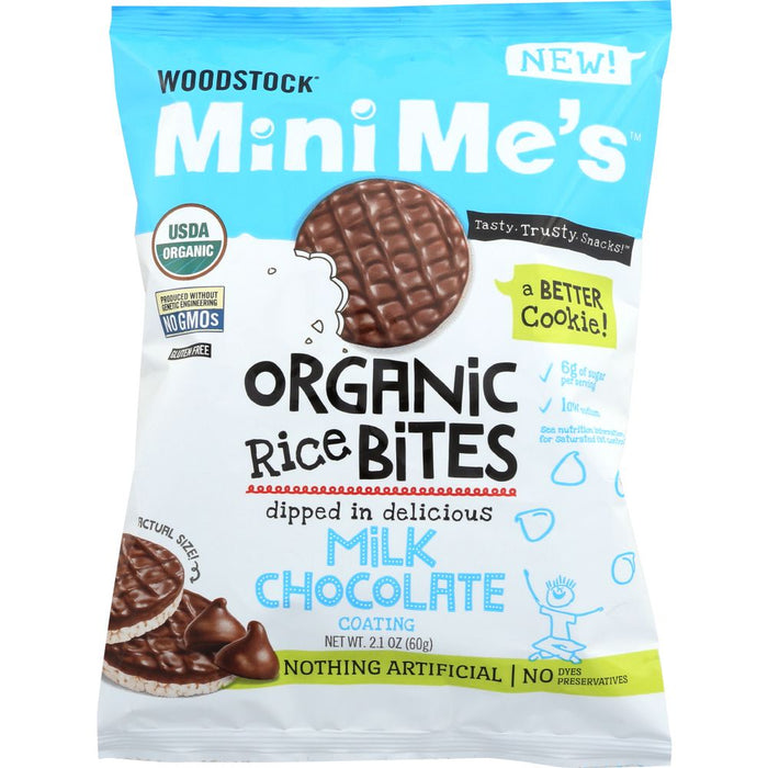 WOODSTOCK: Rice Bites Milk Chocolate Organic, 2.1 oz
