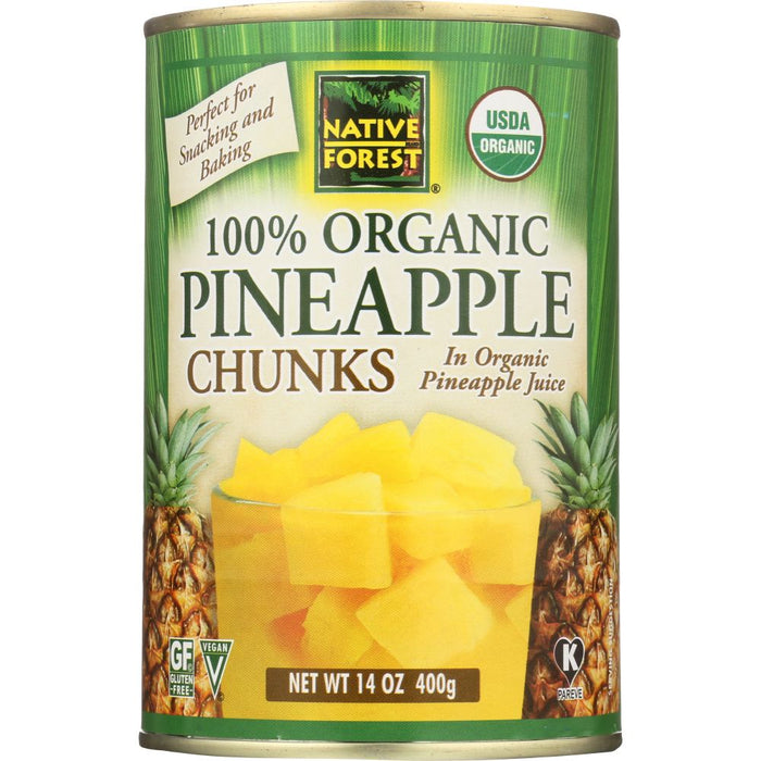 NATIVE FOREST: Organic Pineapple Chunks, 14 oz