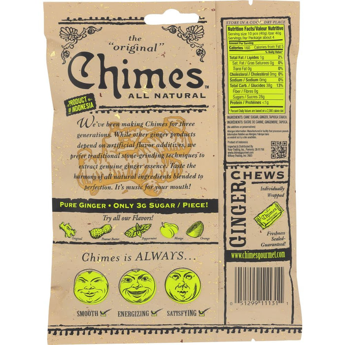 CHIMES: Original Ginger Chews Bag, 5 oz