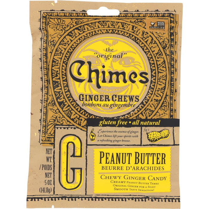 CHIMES: Peanut Butter Ginger Chews Bag, 5 oz
