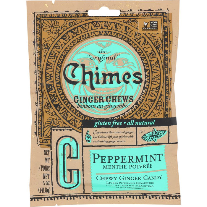 CHIMES: Peppermint Ginger Chews Bag, 5 oz