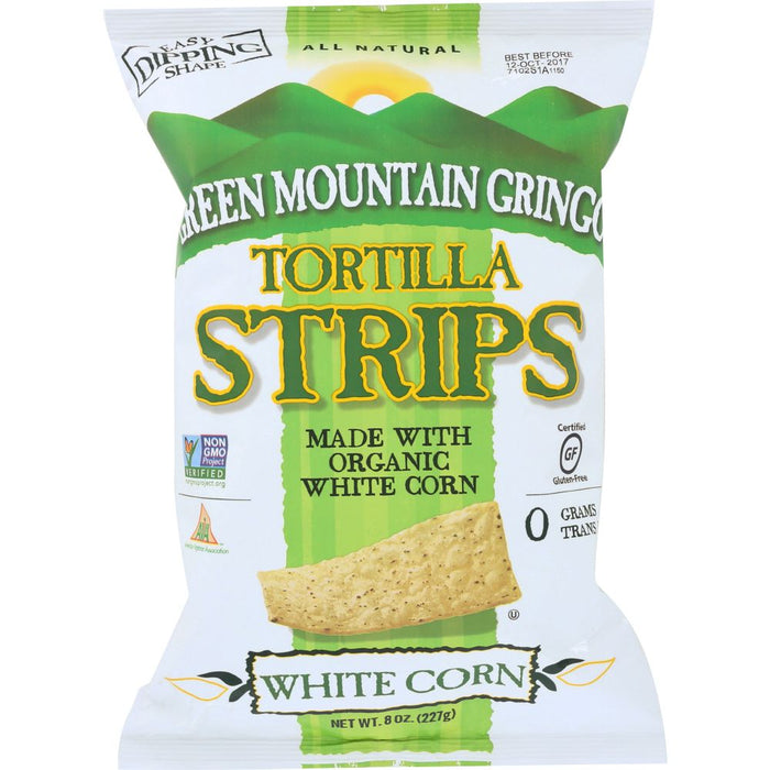 GREEN MOUNTAIN GRINGO: White Corn Tortilla Strips, 8 oz