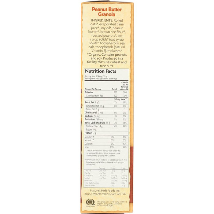 NATURE'S PATH: Organic Peanut Butter Granola Cereal, 11.5 oz