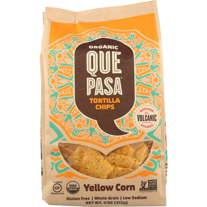 QUE PASA: Chip Tortilla Yellow Corn Organic, 11 oz
