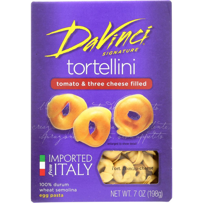 DAVINCI: Pasta Tortellini Tomato and Three Cheese Filled, 7 oz