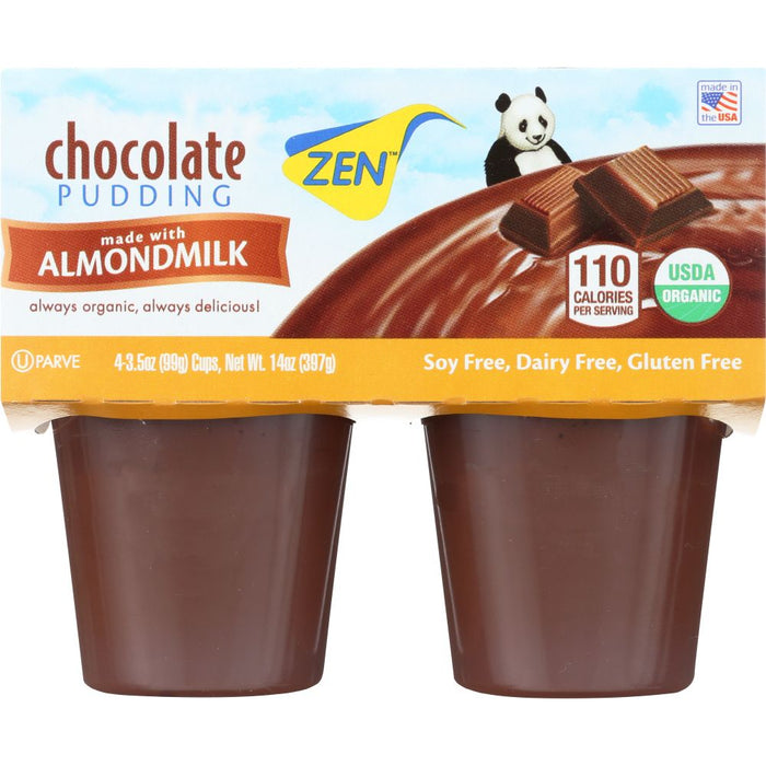 ZEN: Almondmilk Chocolate Pudding 4 Pack, 14 oz