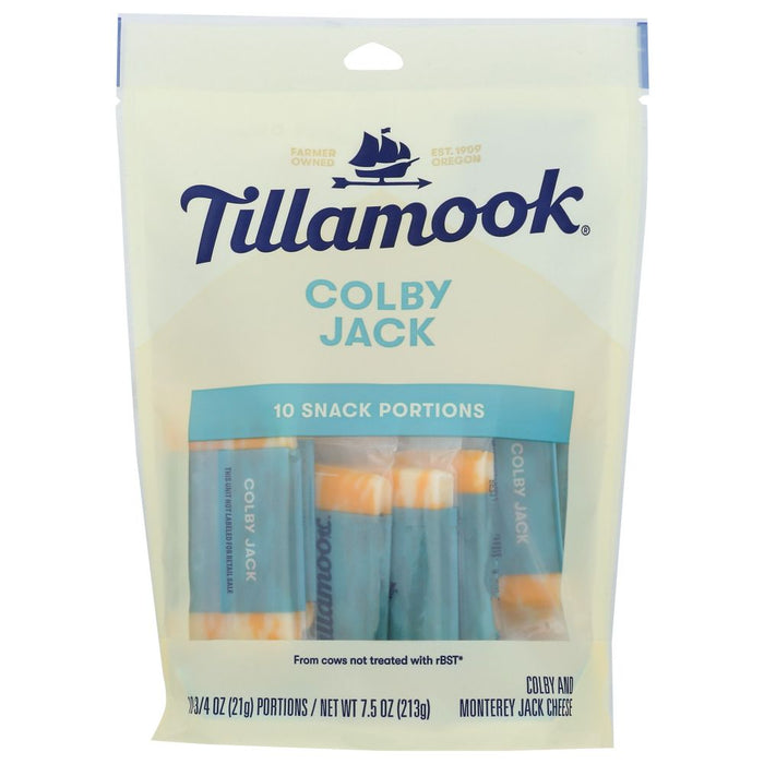 TILLAMOOK: Colby Jack 10 Snack Portions Cheese, 7.50 oz