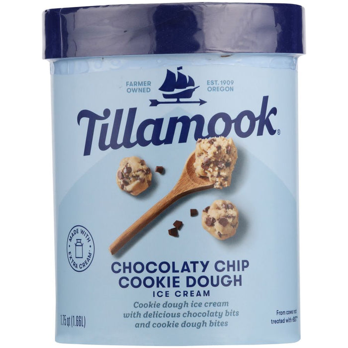 TILLAMOOK: Chocolaty Chip Cookie Dough  Ice Cream, 56 oz