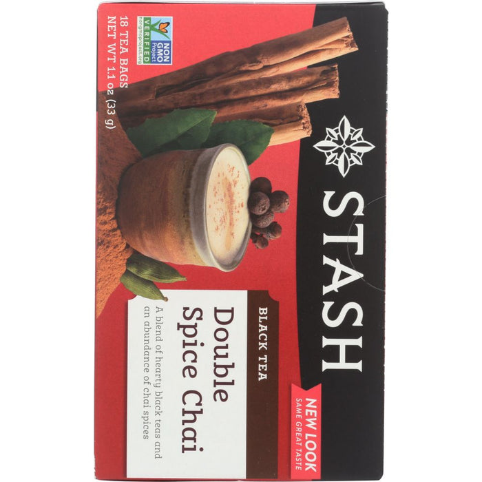 STASH TEA: Black Tea Double Spice Chai 18 tea bags, 1.1 oz