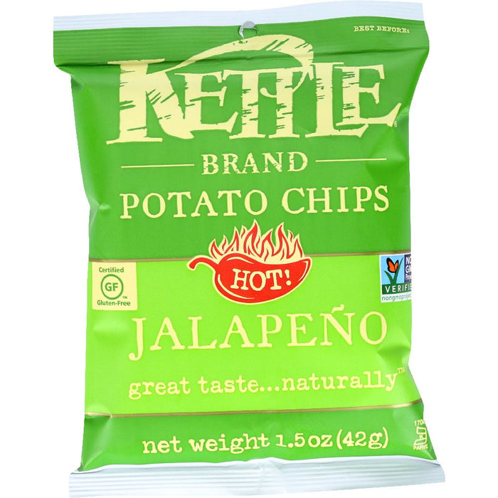 KETTLE BRAND: Hot! Jalapeno Potato Chips, 1.5 oz