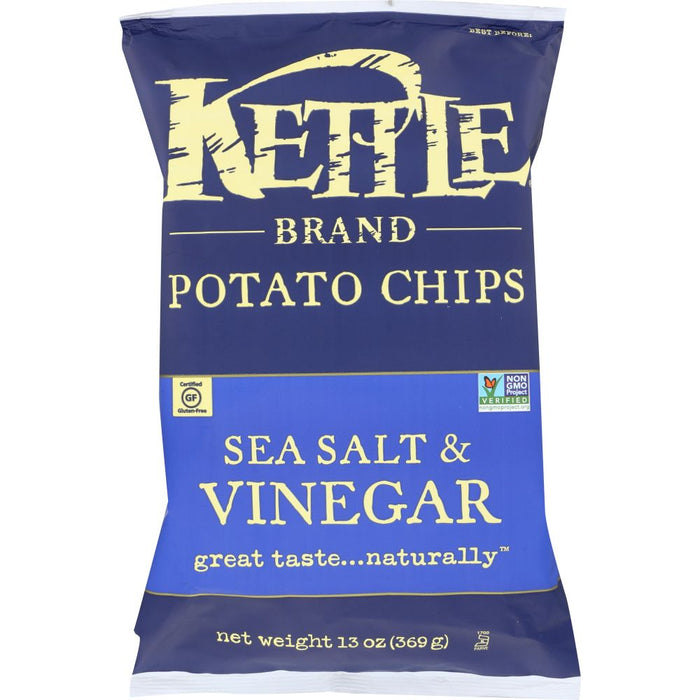 KETTLE FOODS: Chip Potato Seas Salt & Vinegar, 13 oz
