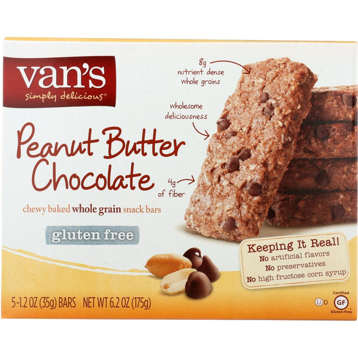 VANS: Gluten Free Peanut Butter Chocolate Snack Bars, 6.02 oz