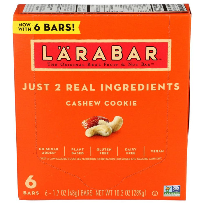 LARABAR: Bar Cashew Cookie 6Pk, 10.2 oz