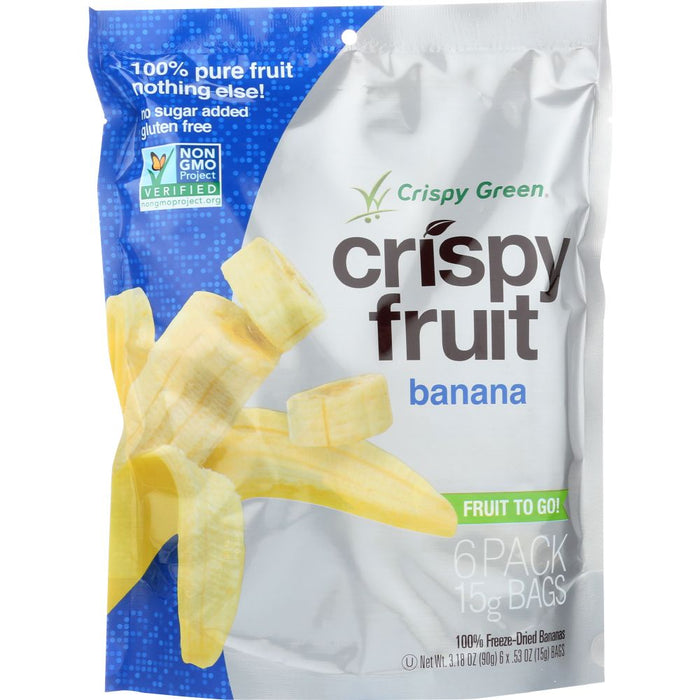 CRISPY GREEN: Crispy 6 Pack Banana, 3.18 oz