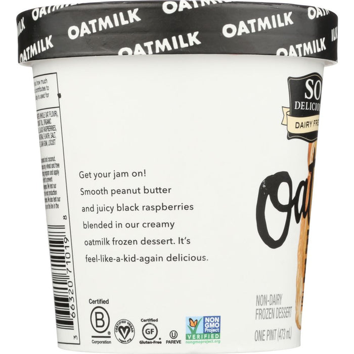 SO DELICIOUS: Oatmilk Peanut Butter and Raspberry, 16 oz