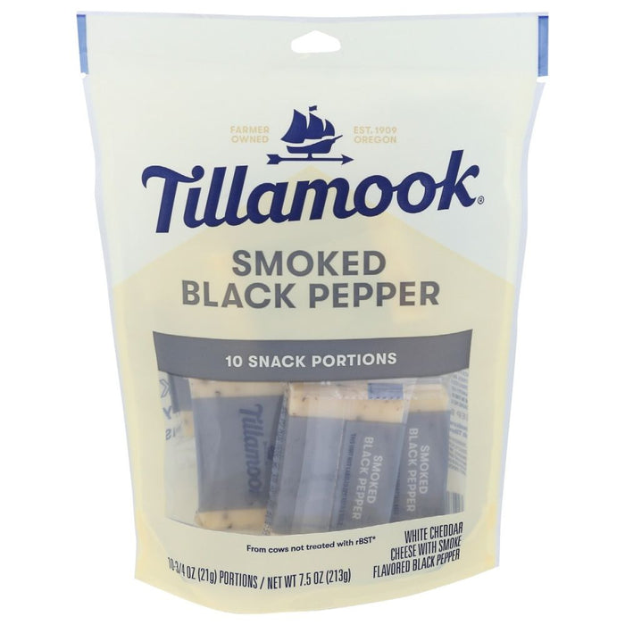 TILLAMOOK: Chs Smk Blk Pepper Snk, 0.75 oz