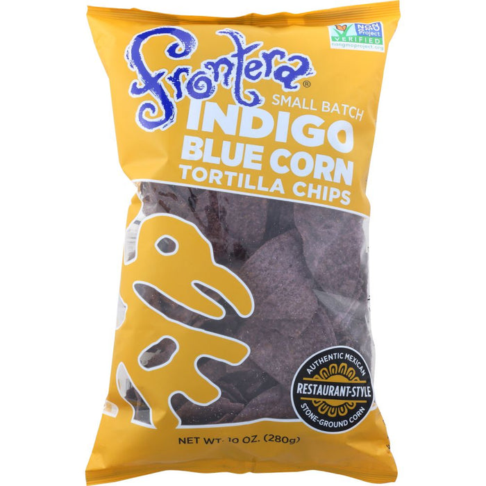 FRONTERA: Indigo Blue Corn Stone-Ground Tortilla Chips, 10 oz