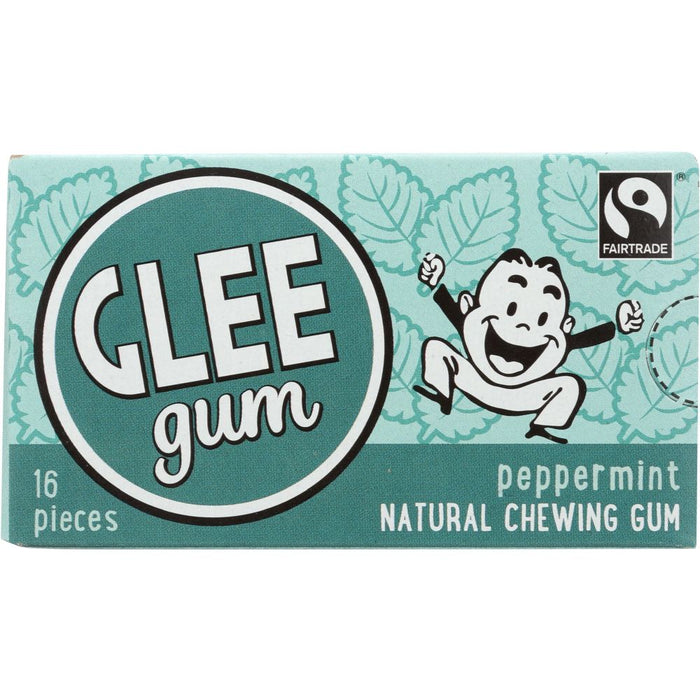 GLEE GUM: All Natural Chewing Gum Peppermint, 16 pc
