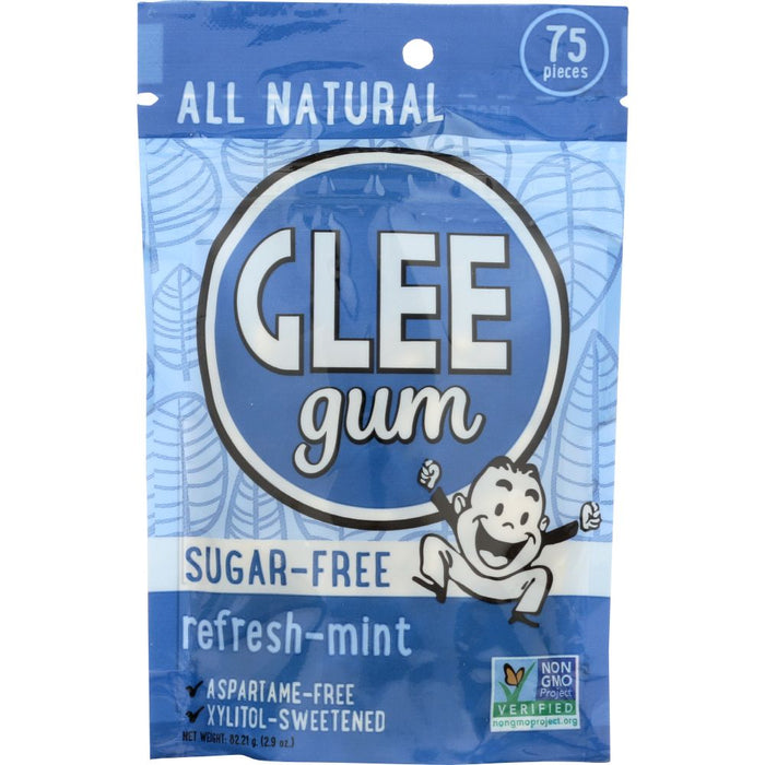 GLEE GUM: Sugar-Free Refresh-Mint, 75 Pieces
