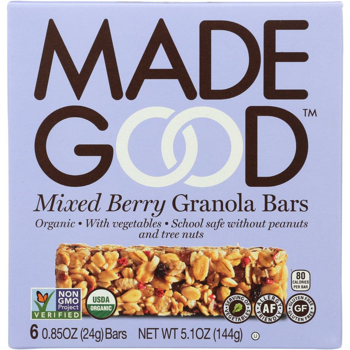 MADEGOOD: Mixed Berry Granola Bar, 5.10 oz