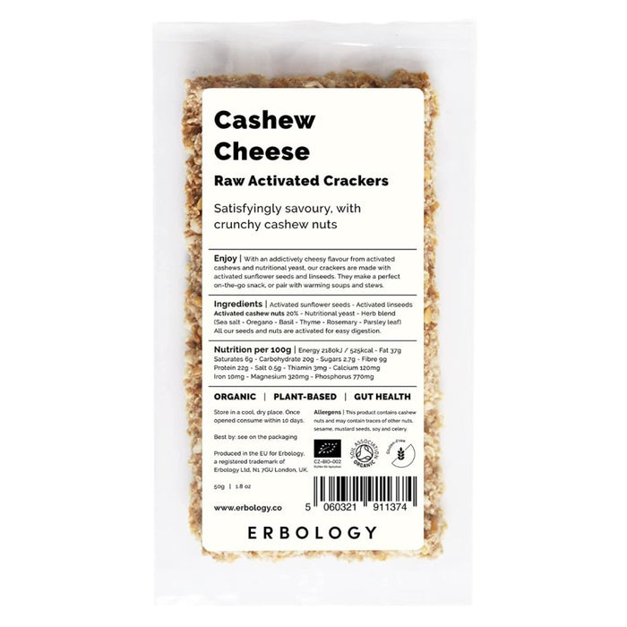 ERBOLOGY: Crackers Cashew Cheese, 1.8 oz