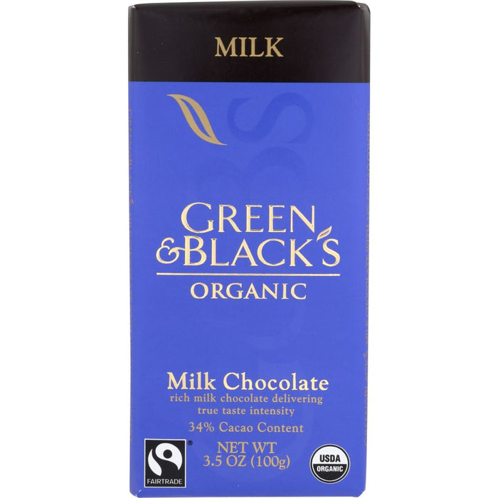 GREEN & BLACK'S: Organic Milk Chocolate, 3.5 oz