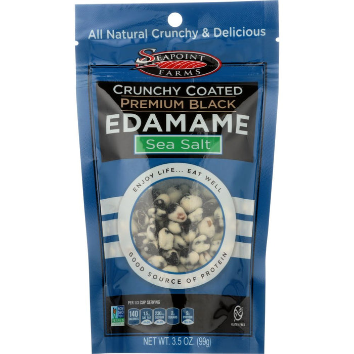 SEA POINT FARMS: Crunchy Coated Premium Black Edamame Sea Salt, 3.5 oz