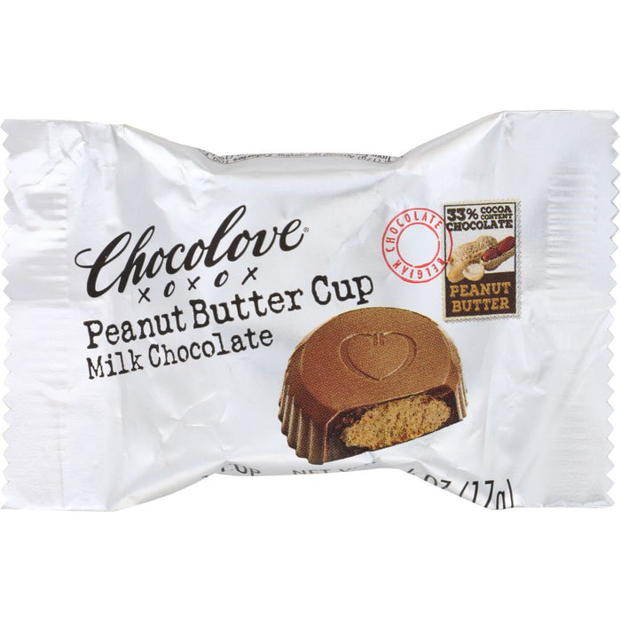CHOCOLOVE: Peanut Butter Cups Milk Chocolate, 0.6 oz