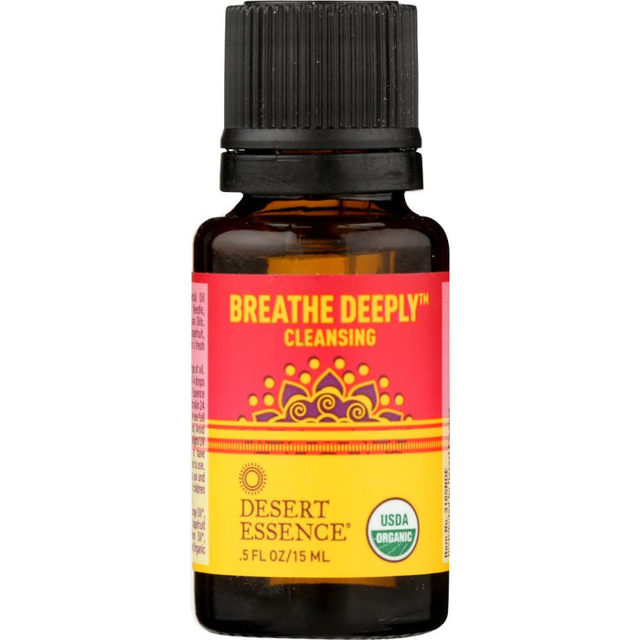 DESERT ESSENCE: Breathe Deeply Organic Essential Oil Blend, 0.5 oz