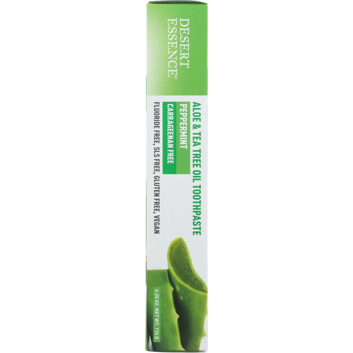 DESERT ESSENCE: Aloe and Tea Tree Oil Toothpaste, 6.25 oz