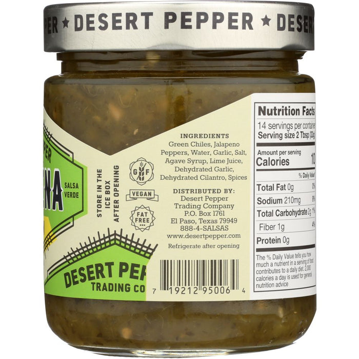 DESERT PEPPER: Salsa Cantina Medium Green, 16 oz