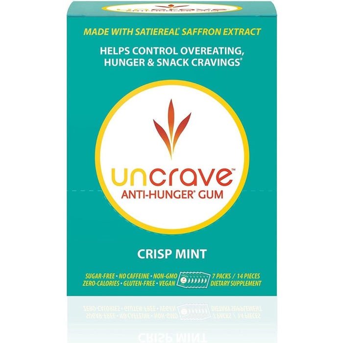 UNCRAVE: Gum Anti Hunger Mint 7Pk, 14 pc