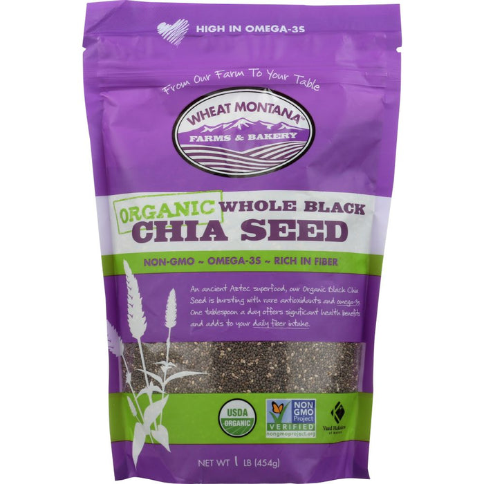 WHEAT MONTANA: Organic Whole Black Chia Seed, 1 lb