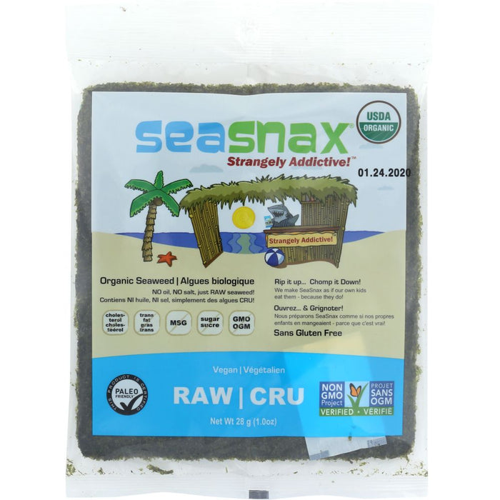 SEA SNAX: Organic Raw Nori, 1 oz
