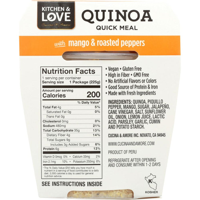 CUCINA & AMORE: Quinoa Meal Mango & Jalapeno, 7.9 oz