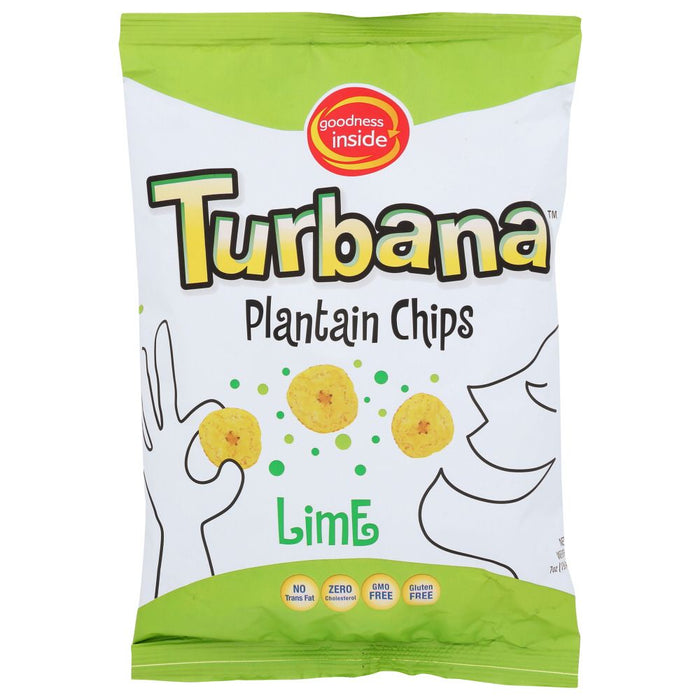 TURBANA: Plantain Chips Lime, 7 oz