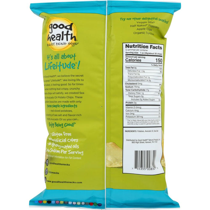 GOOD HEALTH: Kettle Chips Avocado Oil Sea Salt, 5 oz