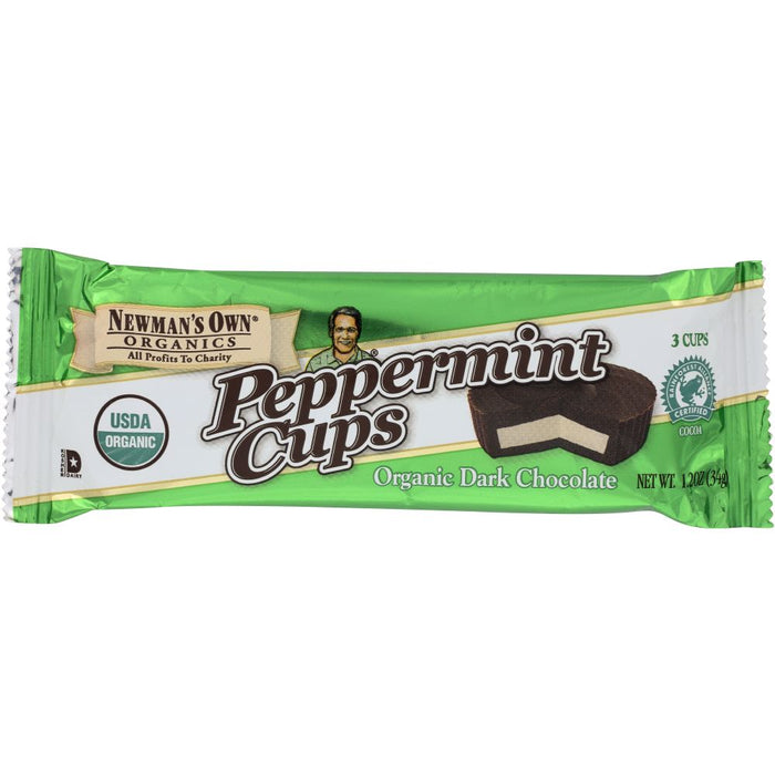NEWMANS OWN ORGANIC: Chocolate Cup Dark Peppermint Organic, 1.2 oz