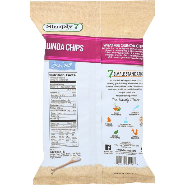 SIMPLY 7: Quinoa Chips Sea Salt, 3.5 oz
